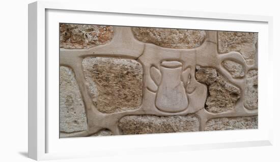 Detail of artwork on a wall, Armenian Quarter, Old City, Jerusalem, Israel-null-Framed Photographic Print