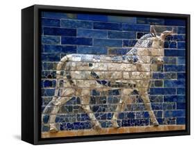 Detail of Auroch on Ishtar Gate at Pergamon Museum-null-Framed Stretched Canvas