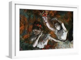 Detail of Ballerinas from The Rehearsal-Edgar Degas-Framed Giclee Print