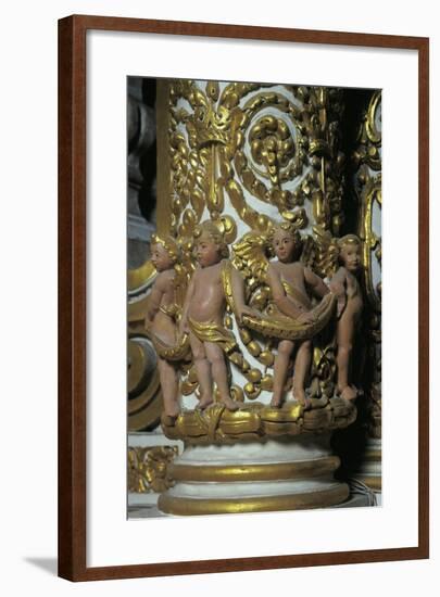 Detail of Baroque Altar of Cathedral of Santa Maria Assunta, Lecce, Apulia, Italy-null-Framed Giclee Print