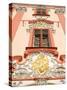 Detail of Baroque Decoration on Facade of Building, Karlovarsky Region, Czech Republic-Richard Nebesky-Stretched Canvas