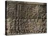 Detail of Bas Relief, Angkor Wat Archaeological Park, Siem Reap-Julio Etchart-Stretched Canvas