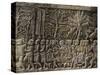 Detail of Bas Relief, Angkor Wat Archaeological Park, Siem Reap-Julio Etchart-Stretched Canvas