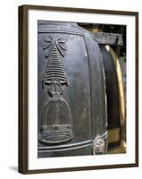 Detail of Bell at Buddhist Temple, Wat Chana Songkhram, Bangkok, Thailand, Southeast Asia-Richard Nebesky-Framed Photographic Print