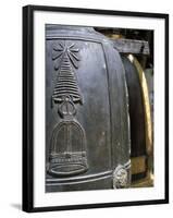 Detail of Bell at Buddhist Temple, Wat Chana Songkhram, Bangkok, Thailand, Southeast Asia-Richard Nebesky-Framed Photographic Print