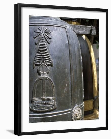 Detail of Bell at Buddhist Temple, Wat Chana Songkhram, Bangkok, Thailand, Southeast Asia-Richard Nebesky-Framed Photographic Print