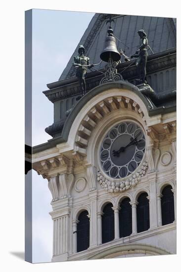 Detail of Bell Tower of Town Hall-null-Stretched Canvas