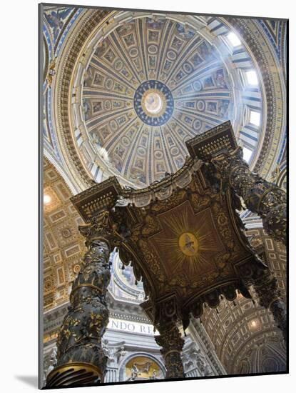 Detail of Bernini's Baroque Baldachin, St Peter's Basilica, Rome, Italy-Michele Falzone-Mounted Photographic Print