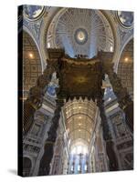 Detail of Bernini's Baroque Baldachin, St Peter's Basilica, Rome, Italy-Michele Falzone-Stretched Canvas