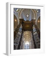 Detail of Bernini's Baroque Baldachin, St Peter's Basilica, Rome, Italy-Michele Falzone-Framed Photographic Print