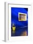 Detail of Blue House and Yellow Plant Pot in Majorelle Garden-Guy Thouvenin-Framed Photographic Print