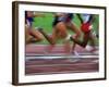 Detail of Blurred Action of Legs in Womens Race-Paul Sutton-Framed Photographic Print