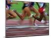 Detail of Blurred Action of Legs in Womens Race-Paul Sutton-Mounted Photographic Print