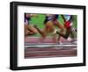 Detail of Blurred Action of Legs in Womens Race-Paul Sutton-Framed Photographic Print