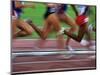 Detail of Blurred Action of Legs in Womens Race-Paul Sutton-Mounted Photographic Print