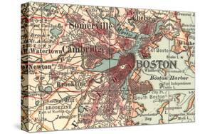Detail of Boston (C. 1900), Maps-Encyclopaedia Britannica-Stretched Canvas