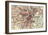 Detail of Boston (C. 1900), Maps-Encyclopaedia Britannica-Framed Art Print