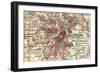 Detail of Boston (C. 1900), Maps-Encyclopaedia Britannica-Framed Art Print