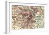 Detail of Boston (C. 1900), Maps-Encyclopaedia Britannica-Framed Art Print