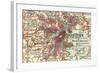 Detail of Boston (C. 1900), Maps-Encyclopaedia Britannica-Framed Art Print