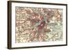 Detail of Boston (C. 1900), Maps-Encyclopaedia Britannica-Framed Art Print