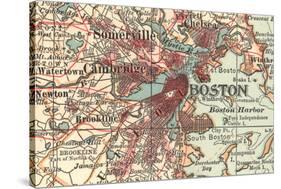 Detail of Boston (C. 1900), Maps-Encyclopaedia Britannica-Stretched Canvas