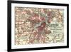 Detail of Boston (C. 1900), Maps-Encyclopaedia Britannica-Framed Art Print