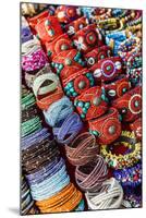 Detail of Bracelets and Rings at the Tibetan Market in Wednesday Flea Market in Anjuna, Goa, India-Yadid Levy-Mounted Photographic Print