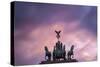 Detail of Brandenburg Gate at Dusk.-Jon Hicks-Stretched Canvas