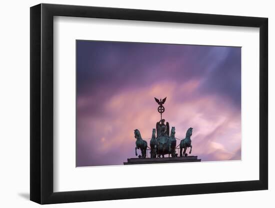 Detail of Brandenburg Gate at Dusk.-Jon Hicks-Framed Photographic Print