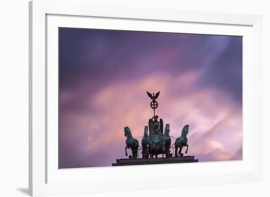 Detail of Brandenburg Gate at Dusk.-Jon Hicks-Framed Photographic Print