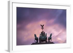 Detail of Brandenburg Gate at Dusk.-Jon Hicks-Framed Photographic Print