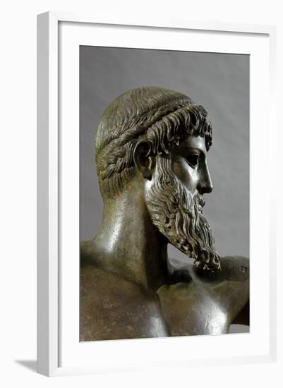 Detail of Bronze Sculpture of Poseidon or Zeus by Kalamis-null-Framed Photographic Print