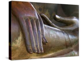 Detail of Buddha Statue, Wat Sa Si, Vientiane, Laos-Michele Falzone-Stretched Canvas
