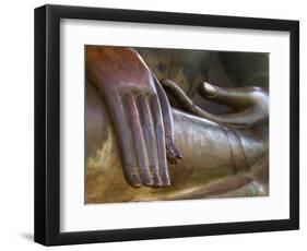 Detail of Buddha Statue, Wat Sa Si, Vientiane, Laos-Michele Falzone-Framed Photographic Print