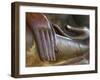 Detail of Buddha Statue, Wat Sa Si, Vientiane, Laos-Michele Falzone-Framed Photographic Print