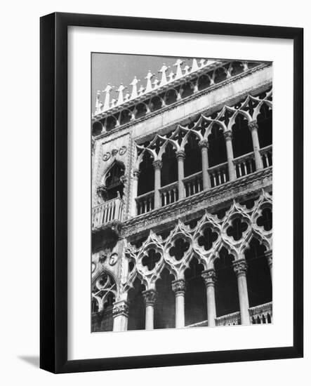 Detail of Building Facade in Venice, Italy-Thomas D. Mcavoy-Framed Photographic Print