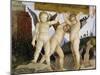 Detail of Camera Degli Sposi: Putti Holding Tablet-Andrea Mantegna-Mounted Giclee Print