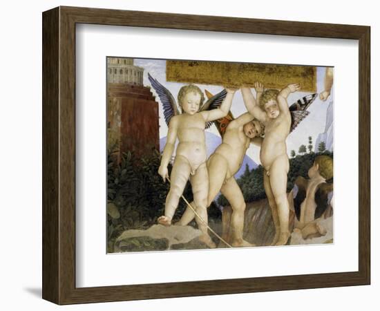 Detail of Camera Degli Sposi: Putti Holding Tablet-Andrea Mantegna-Framed Giclee Print