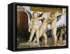 Detail of Camera Degli Sposi: Putti Holding Tablet-Andrea Mantegna-Framed Stretched Canvas
