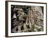 Detail of Carved Faces at Baray Temple, Angkor Wat, Cambodia-Mark Hannaford-Framed Photographic Print