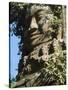 Detail of Carved Faces at Baray Temple, Angkor Wat, Cambodia-Mark Hannaford-Stretched Canvas