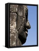 Detail of Carving, Angkor Wat Archaeological Park, Siem Reap, Cambodia, Indochina, Southeast Asia-Julio Etchart-Framed Stretched Canvas