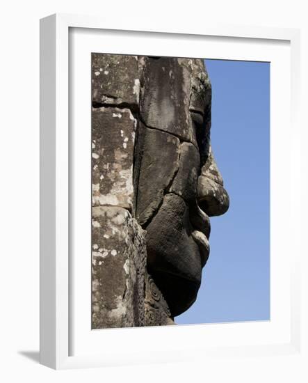 Detail of Carving, Angkor Wat Archaeological Park, Siem Reap, Cambodia, Indochina, Southeast Asia-Julio Etchart-Framed Photographic Print