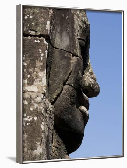 Detail of Carving, Angkor Wat Archaeological Park, Siem Reap, Cambodia, Indochina, Southeast Asia-Julio Etchart-Framed Photographic Print