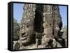 Detail of Carving, Angkor Wat Archaeological Park, Siem Reap, Cambodia, Indochina, Southeast Asia-Julio Etchart-Framed Stretched Canvas