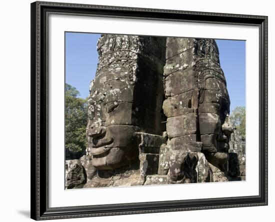 Detail of Carving, Angkor Wat Archaeological Park, Siem Reap, Cambodia, Indochina, Southeast Asia-Julio Etchart-Framed Photographic Print