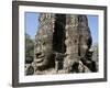 Detail of Carving, Angkor Wat Archaeological Park, Siem Reap, Cambodia, Indochina, Southeast Asia-Julio Etchart-Framed Photographic Print