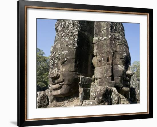 Detail of Carving, Angkor Wat Archaeological Park, Siem Reap, Cambodia, Indochina, Southeast Asia-Julio Etchart-Framed Photographic Print