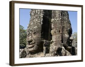 Detail of Carving, Angkor Wat Archaeological Park, Siem Reap, Cambodia, Indochina, Southeast Asia-Julio Etchart-Framed Photographic Print